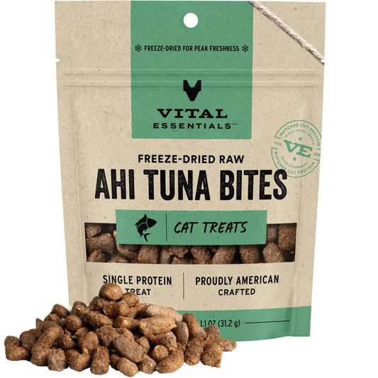 Freeze-Dried Raw Ahi Tuna Bites for Cats, 1.1 oz
