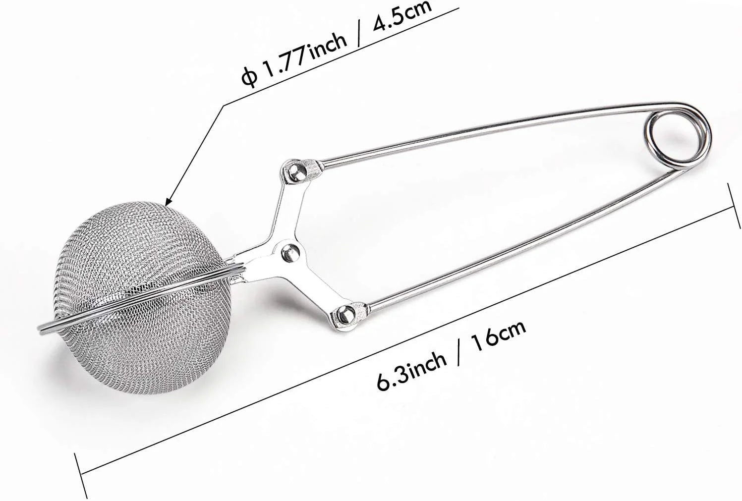 Snap Ball Tea Strainer, 3 Pcs Premium Stainless Steel Tea Infuser with Handle for Loose Leaf Tea Fine Mesh Tea Balls Filter Infusers