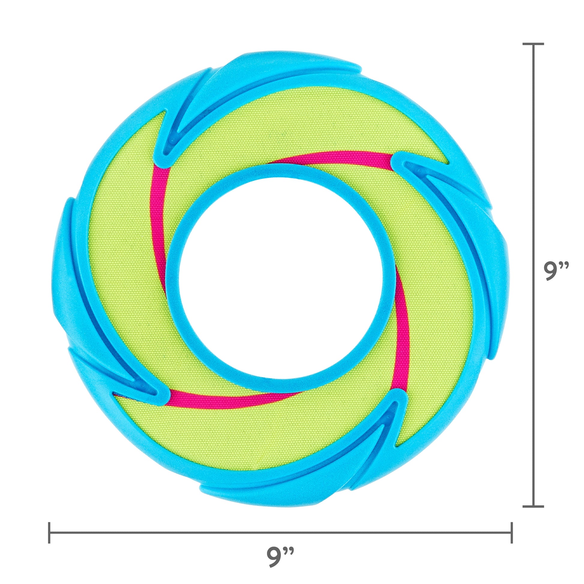 Neon Fetch and Play Buddy Dog Toy, Chew Level 2, 9"
