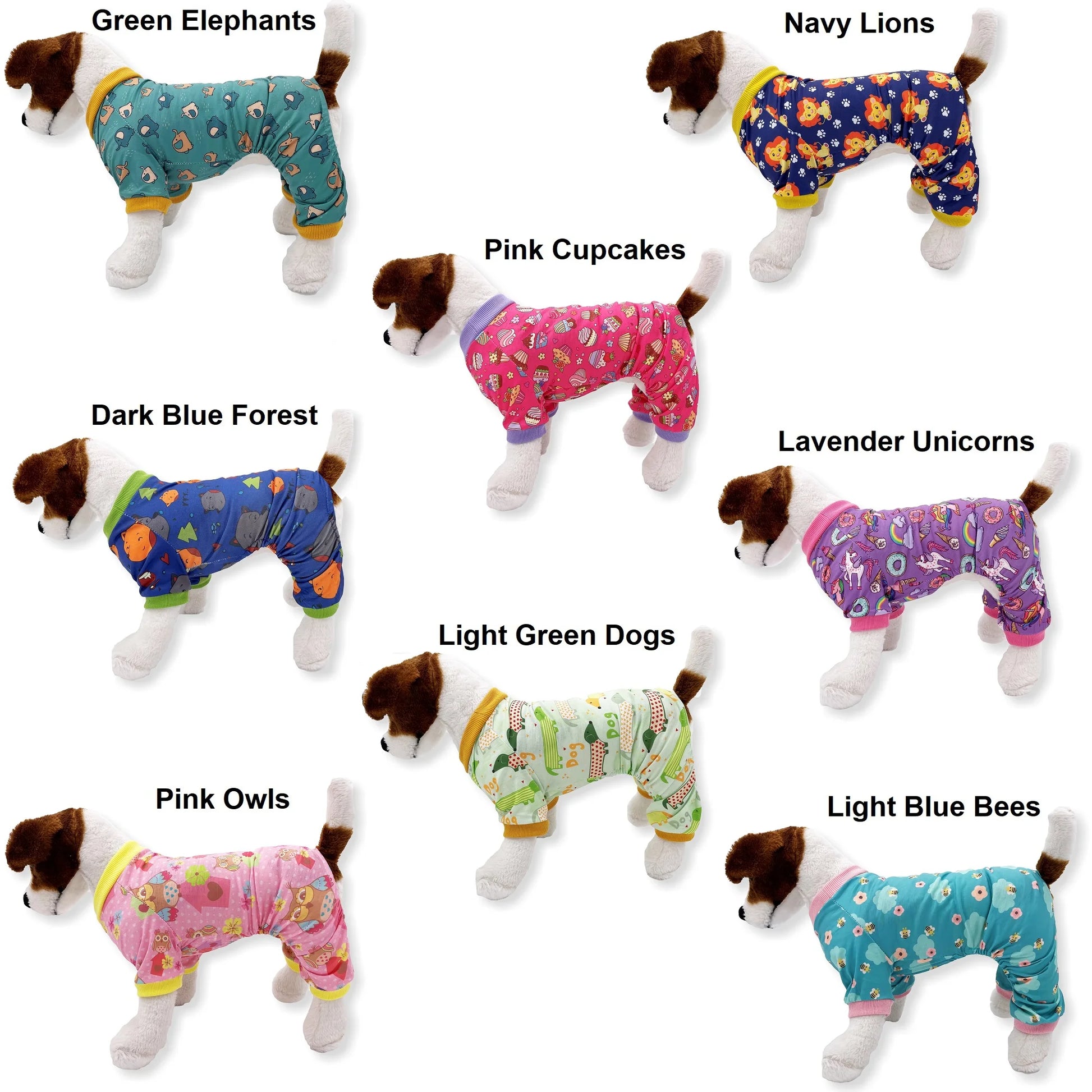 Soft Cotton Blend Dog Pajamas Jumpsuit for Small to Medium Pets (XXS: Length 8")