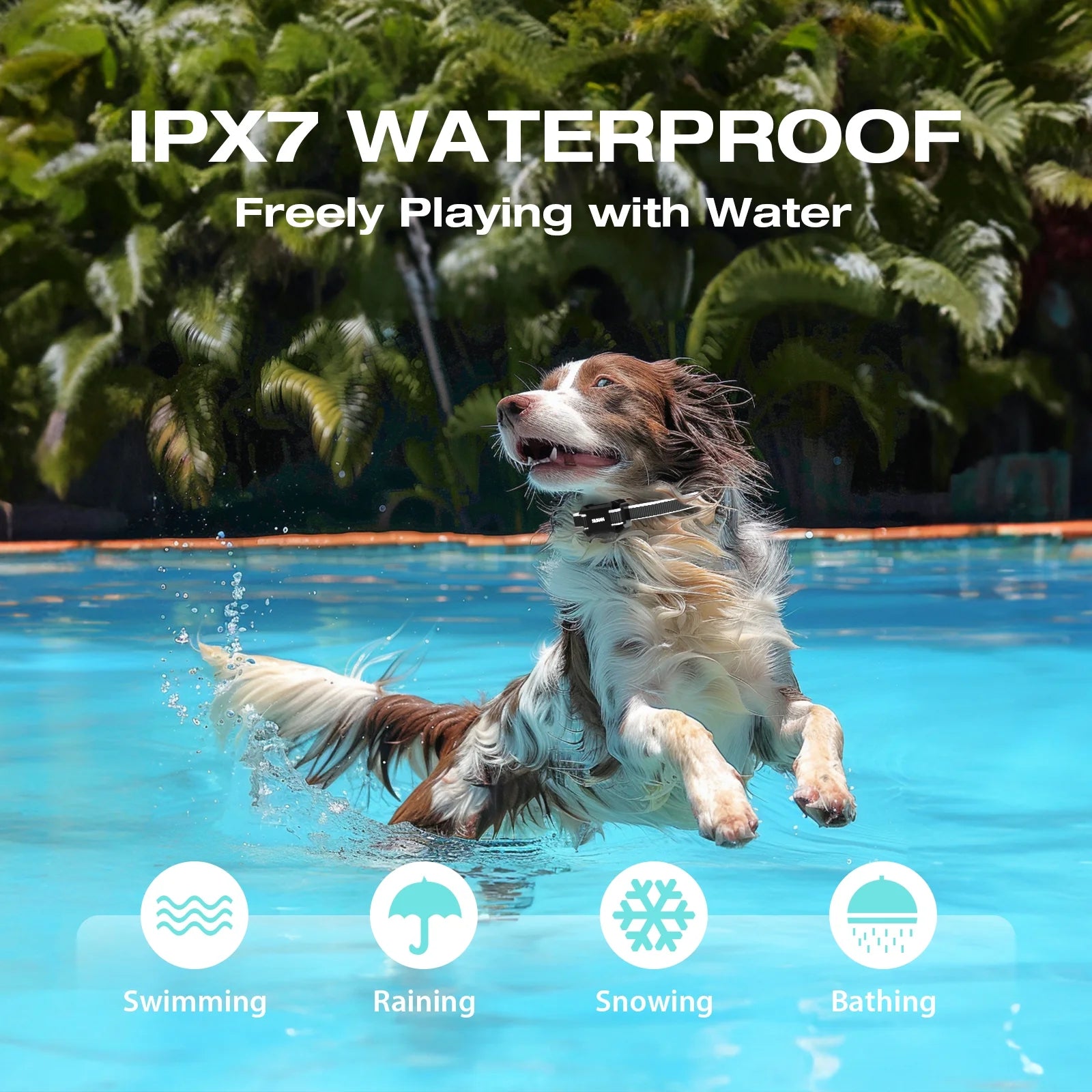 Shock Collar with Remote for Dogs with 2 Collars- Bark Training, for 15-120Lbs Large Medium Puppy, Smart Collar, Black