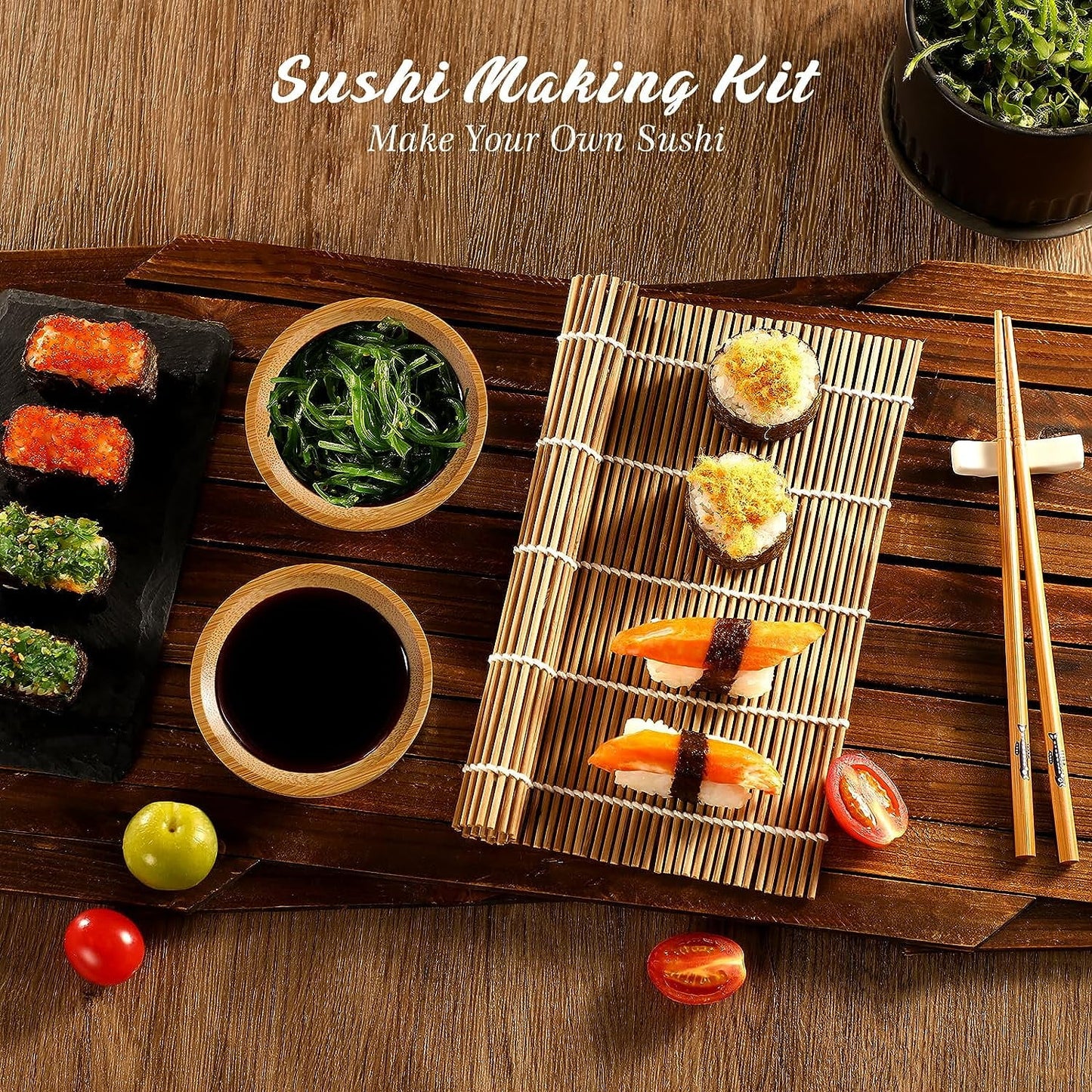 Sushi Making Kit,  22 in 1 Sushi Maker Bazooker Roller Tools with Bamboo Mats