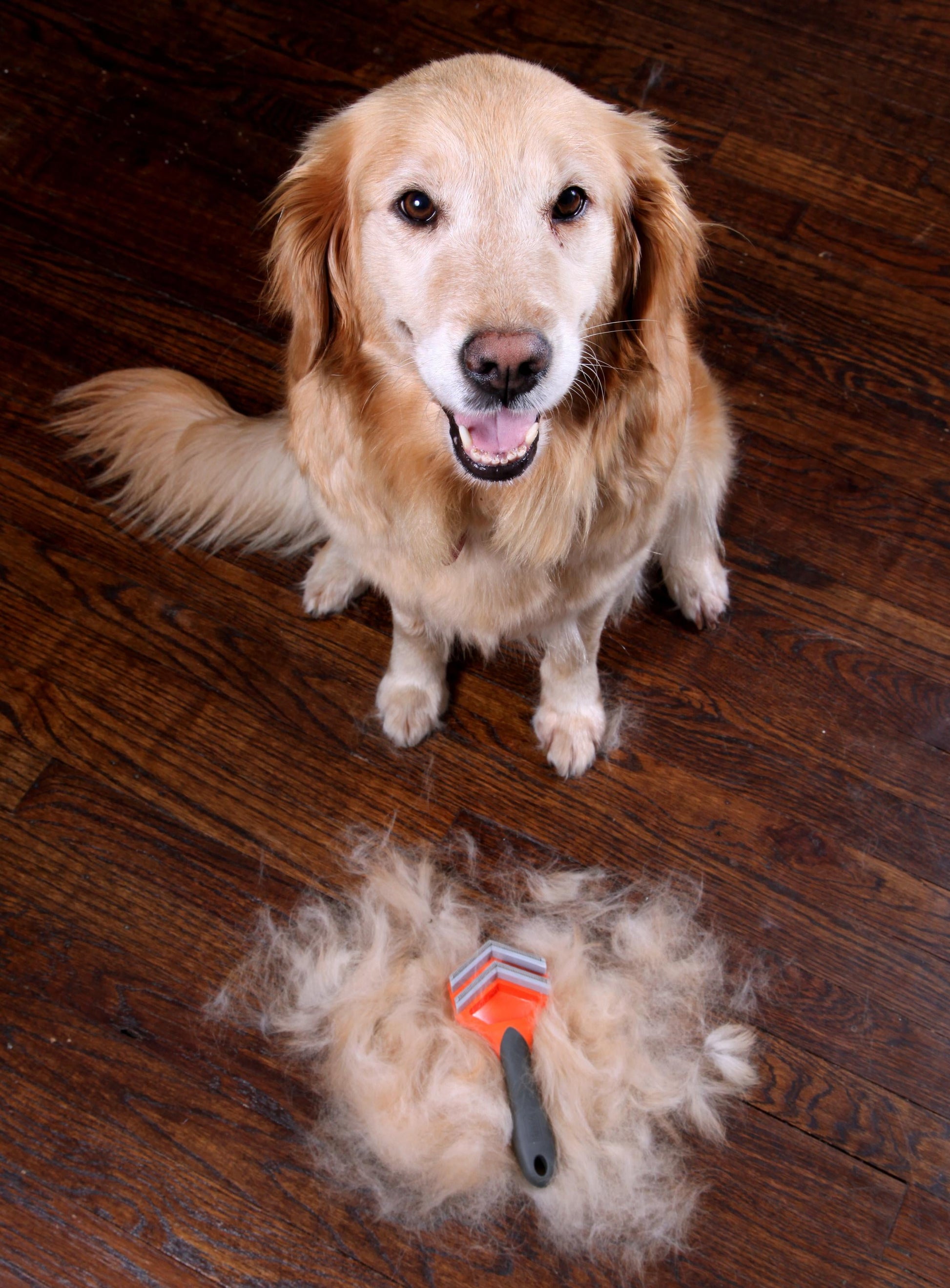 Groomer'S Best Fur Fetcher De-Shedder Grooming Brush for Dogs