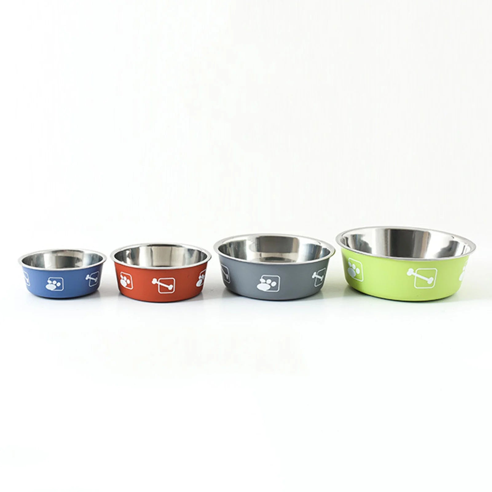 Dog Bowls Stainless Steel Dog Bowl with Non Skid Rubber Base,Durable Food Water Dishes Dog Bowls Feeder Bowl for Small Medium Dogs Cats