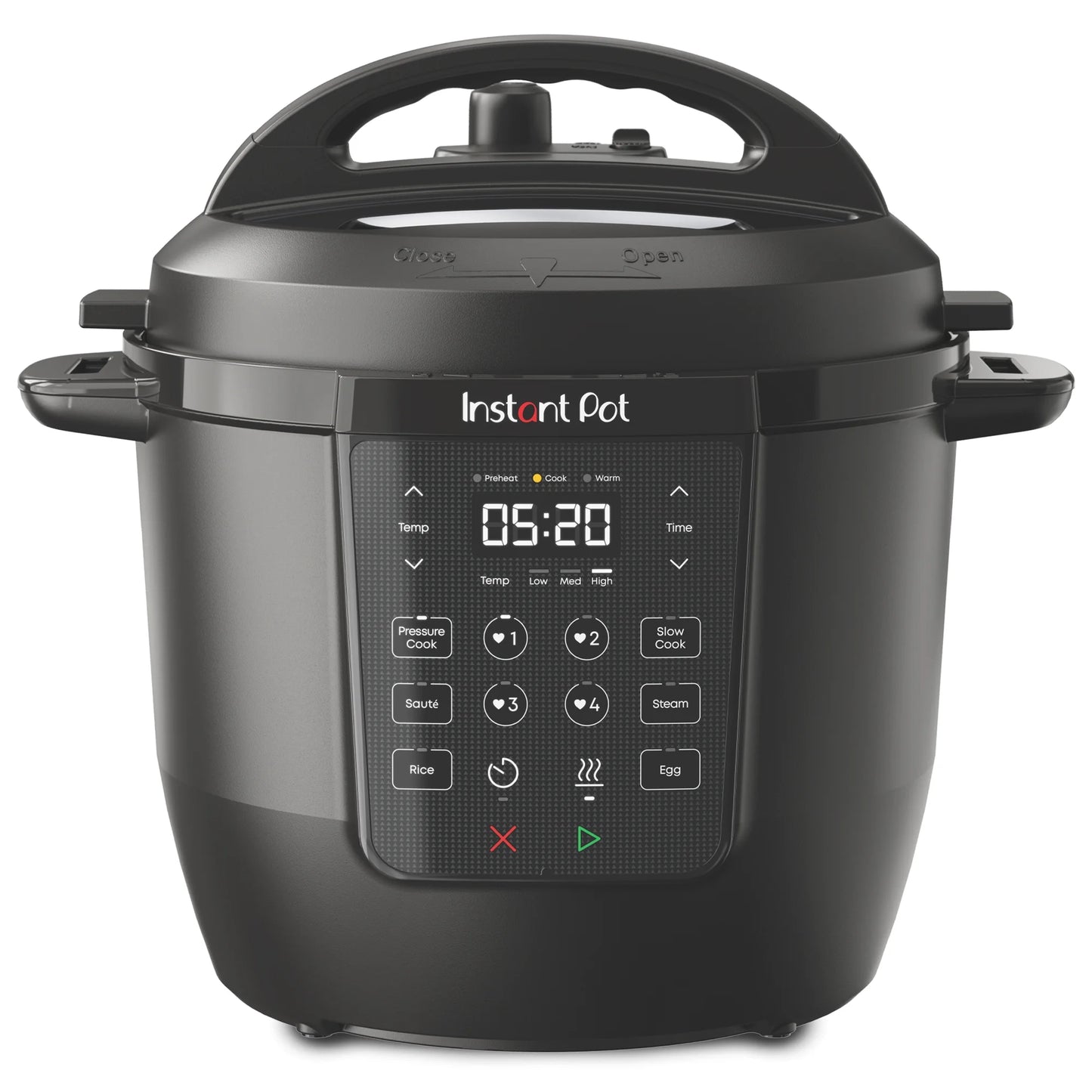 6Qt RIO Chef Series 7-In-1 Multi-Cooker, Pressure Cooker, Slow Cook, & More, Black