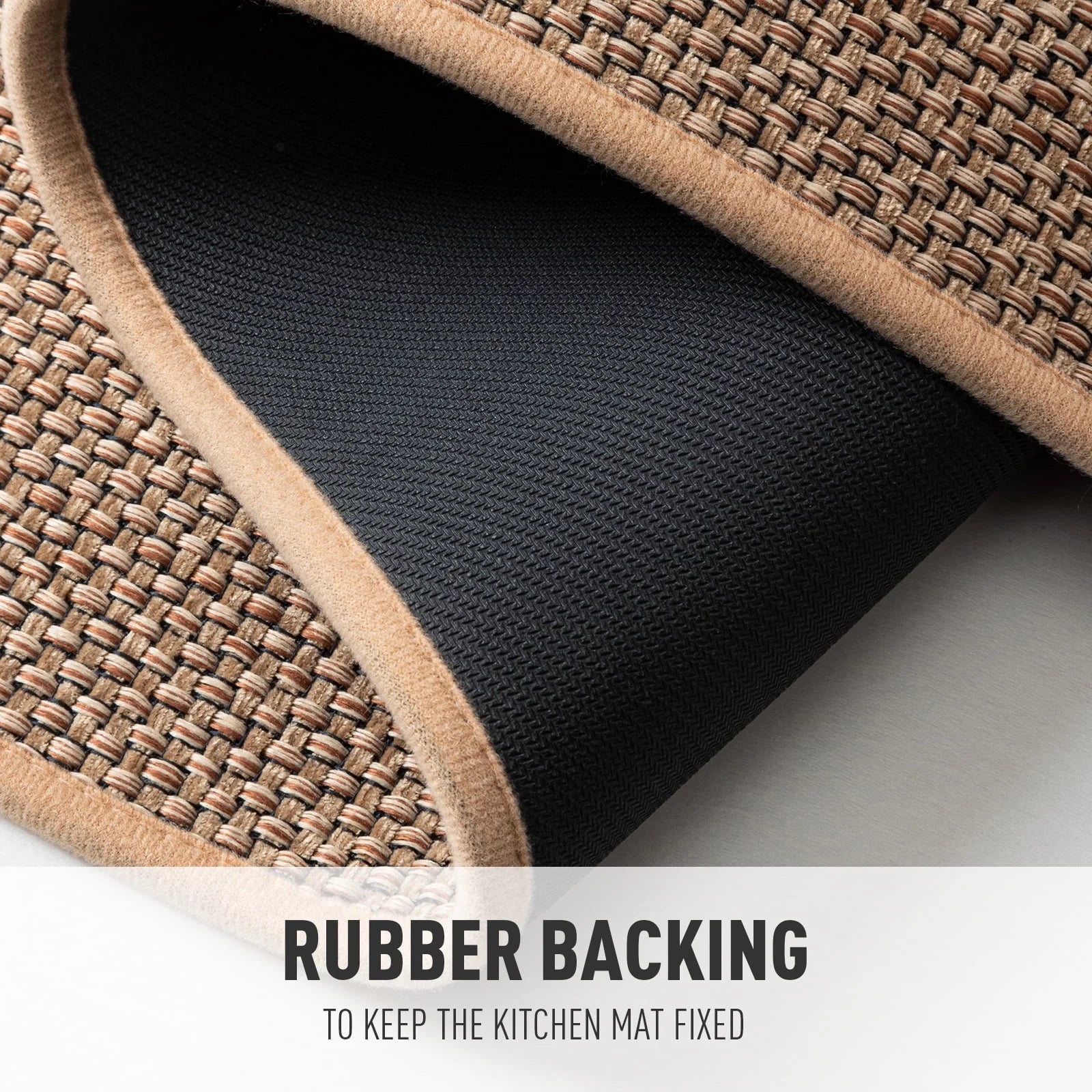 Kitchen Mat Washable Kitchen Rugs and Mats Non Skid Absorbent Runner Rugs for Kitchen Front of Sink Kitchen Floor Mats 20"X32" Beige Kitchen Mats or Rugs