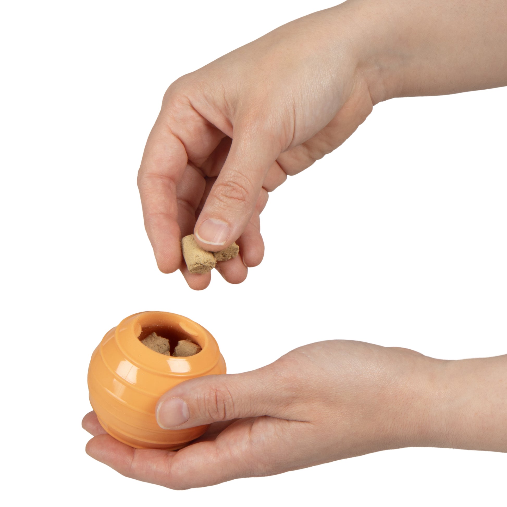 Looper Dog Toy with Chew Guard Technology - Durable, Tough, and Squeaky - Small Size, Orange