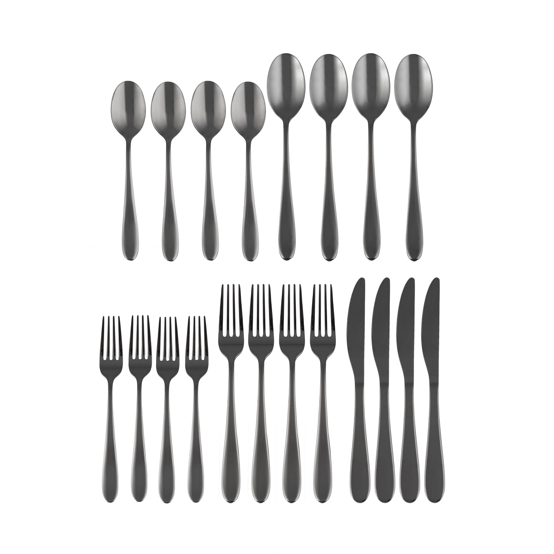 Cambridge Byram Black Mirror 20-Piece Flatware Set (Service for 4)