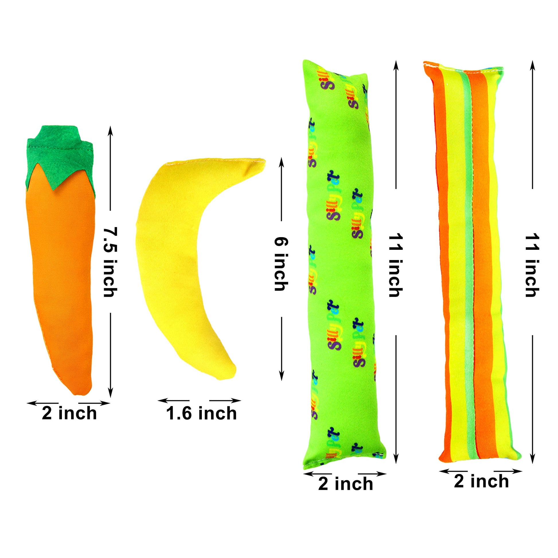 4 Pack Cat Kicker Toys, Kitty Kick Stick, Cat Kick Toy, Interactive Cat Toys for Cat, Puppy, Kitty, Kitten (Cotton Fabric)