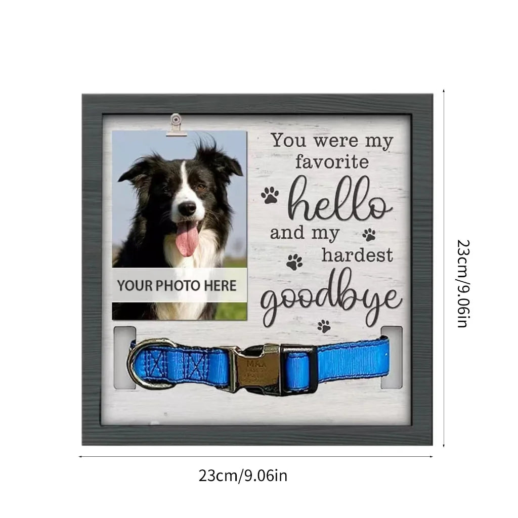 Pet Picture Frame Memorials Dog Collar Frame Remembrance Sympathy Gift for Loss