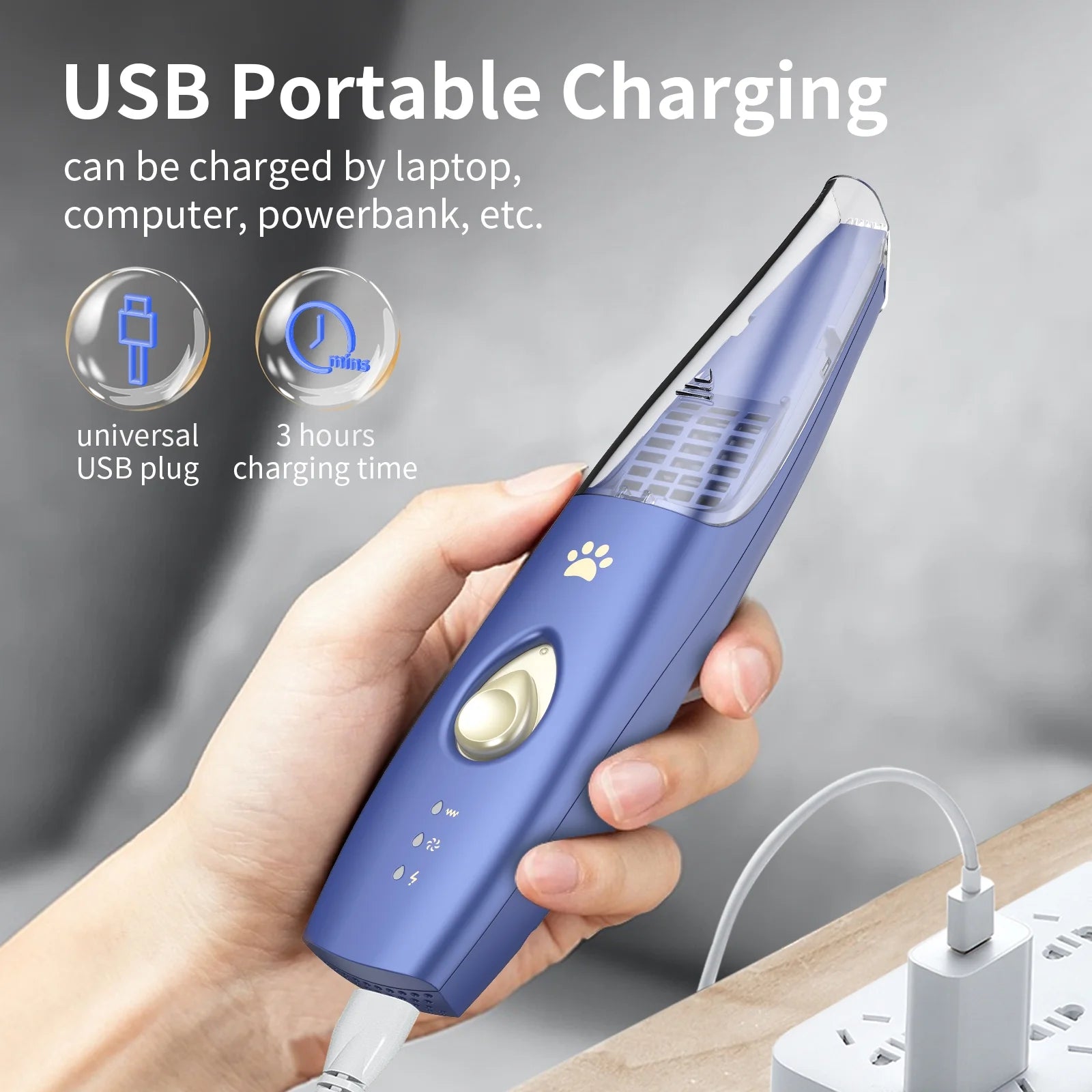 Vacuum Pet Hair Clipper Pet Feet Hair Trimmer Grooming Tool Dog Shaver Buttocks Ears Eyes Hair