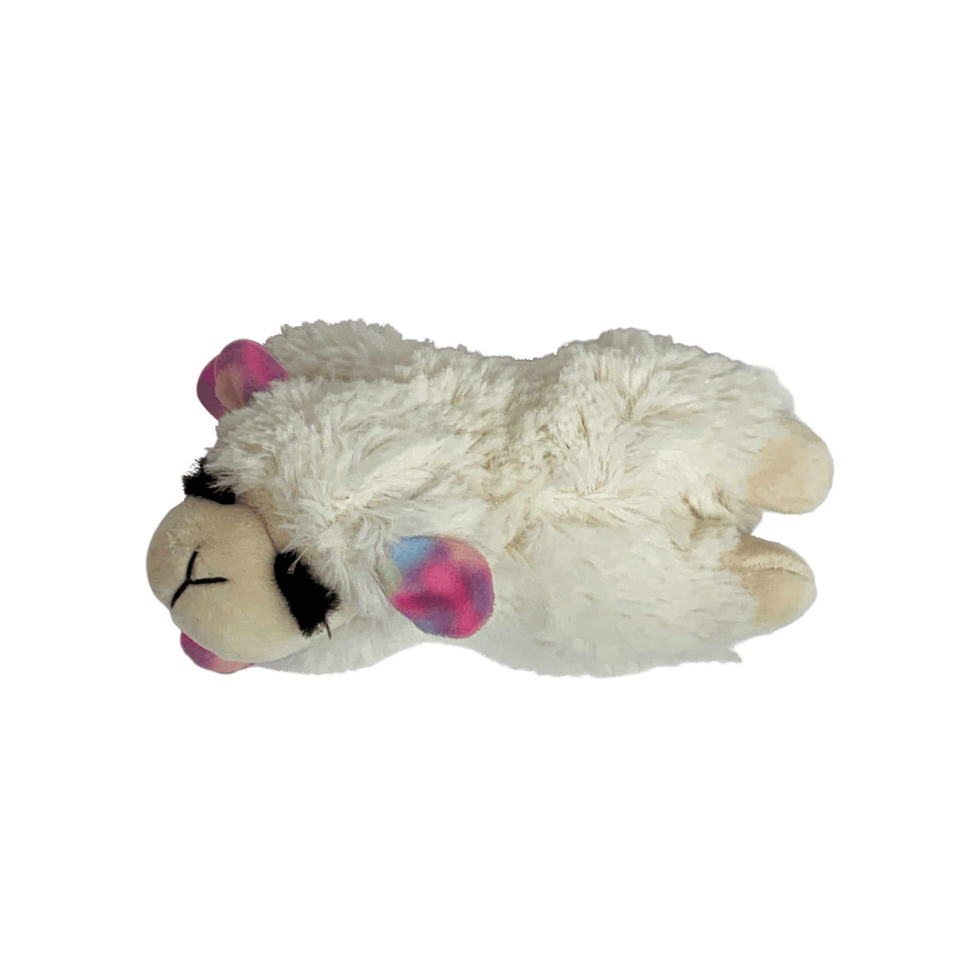 Small Plush Lamb Chop Dog Toy in Pastel Colors