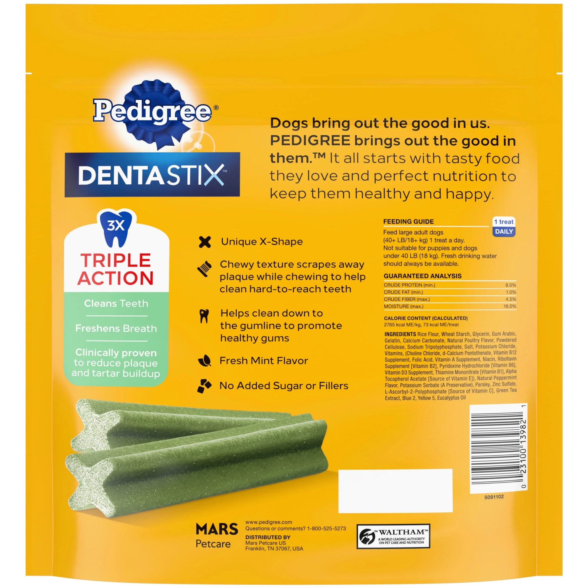 Dentastix Fresh Flavor Large Breed Dog Treats, 1.87 lb Bag