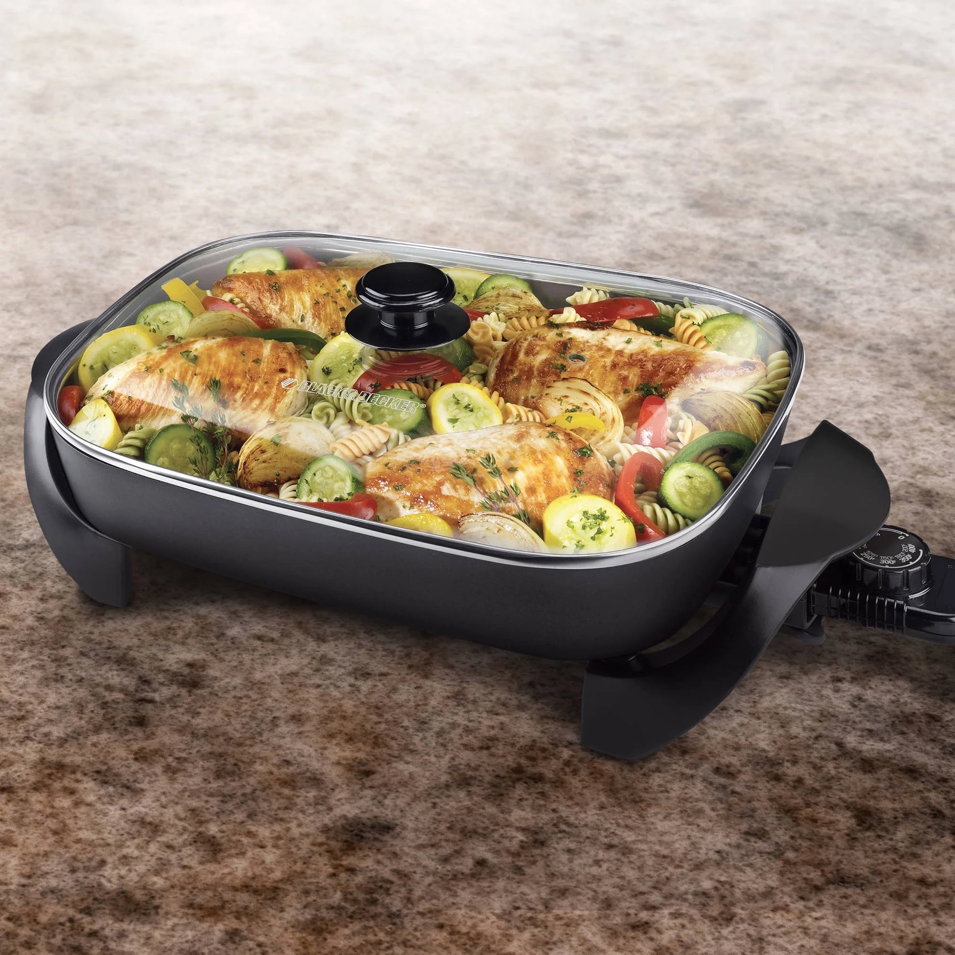 Electric Skillet, 12”X15”, Deep Dish, Nonstick Surface, Black, SK1215BC