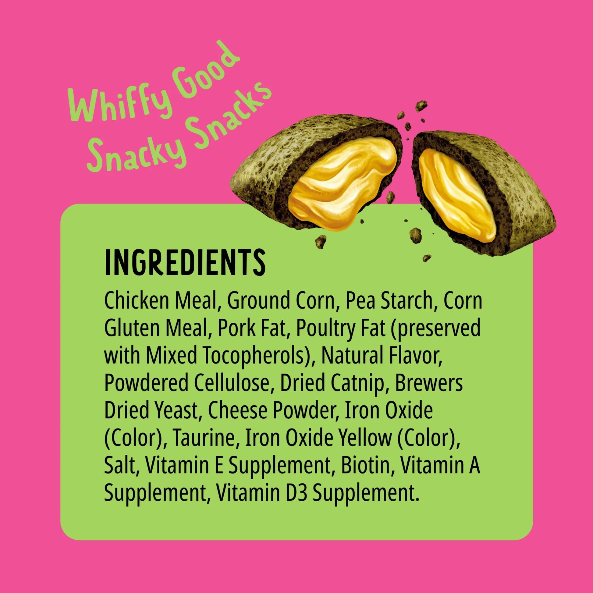 Cat Bites - Catnip & Chicken Cheddar Flavor, Crunchy and Soft Cat Treats, 16 Oz Tub