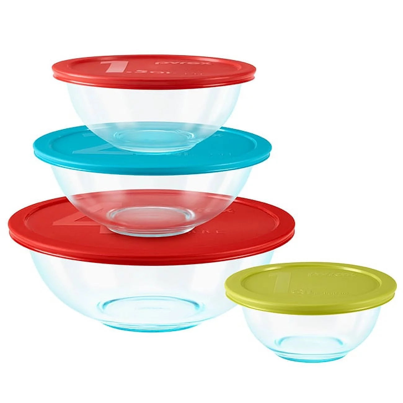 Mixing Bowl, Glass, 8-Piece