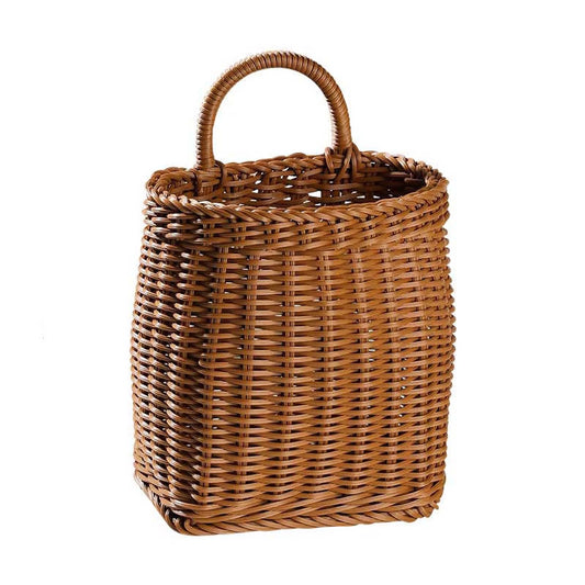 Organizers, Plastic Woven Wall Hanging Storage Basket Home Living Room Kitchen Wall Decoration Hanging Basket, Storage Basket Gifts for Her
