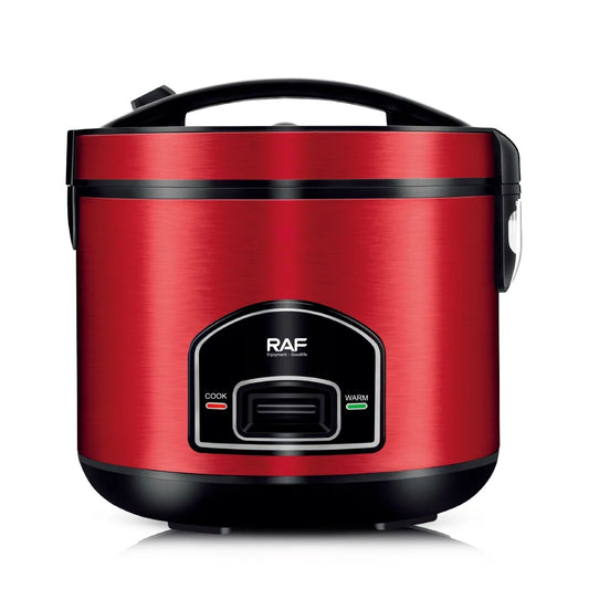 Electric Pressure Cooker and Rice Cooker 5L with Non-Stick Pot, 1000W Fast Heating Multi-Cooker, Easy-To-Clean, Red