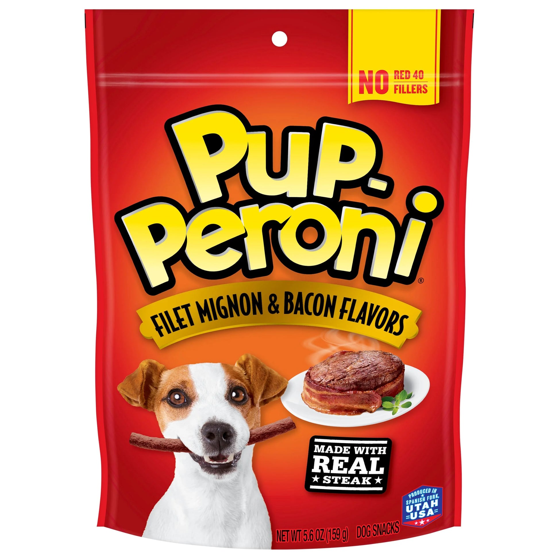 Pup-Peroni Filet Mignon and Bacon Flavor Dog Treats, 5.6 Ounce Bag
