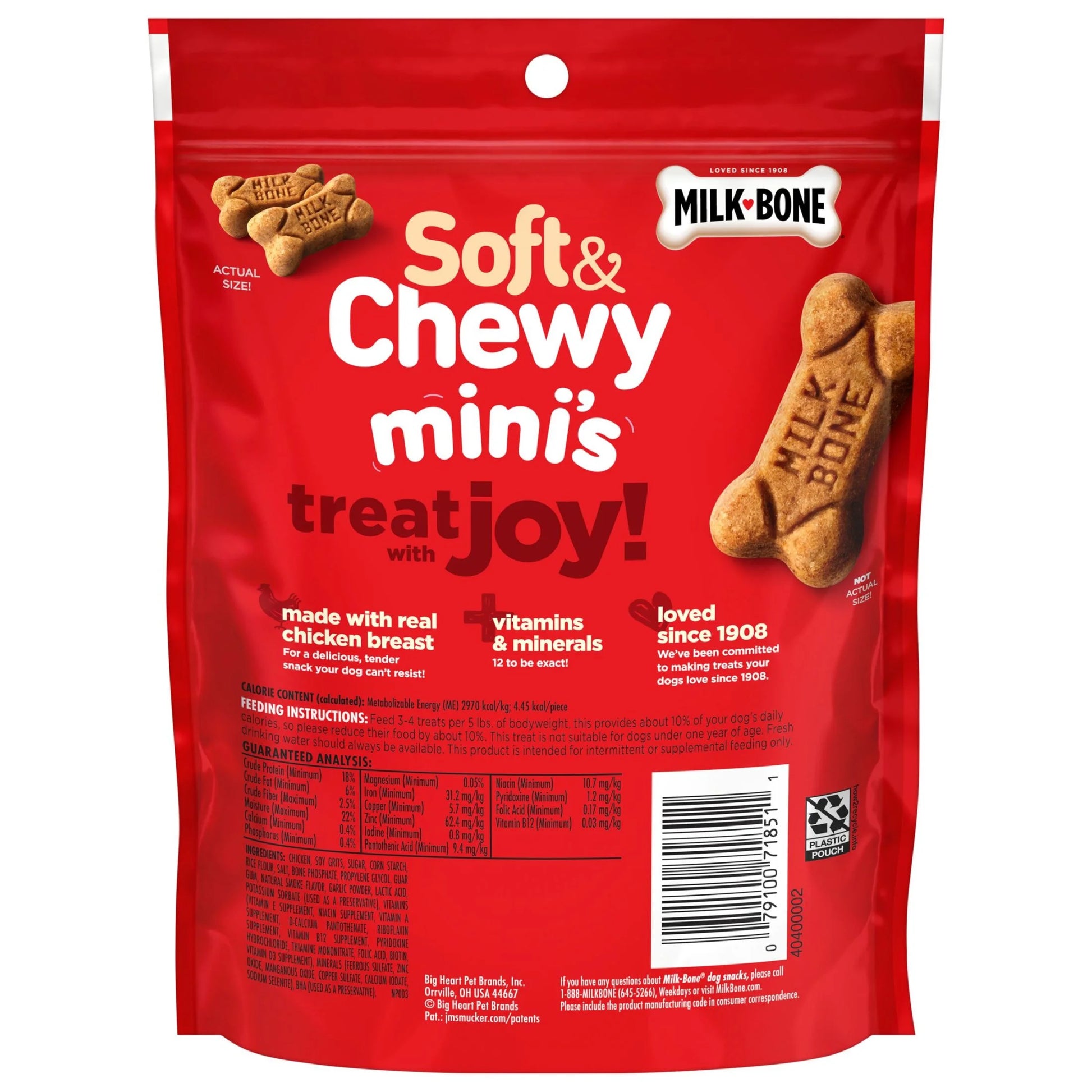 Soft & Chewy Mini Dog Treats with Real Chicken, 4.5 oz