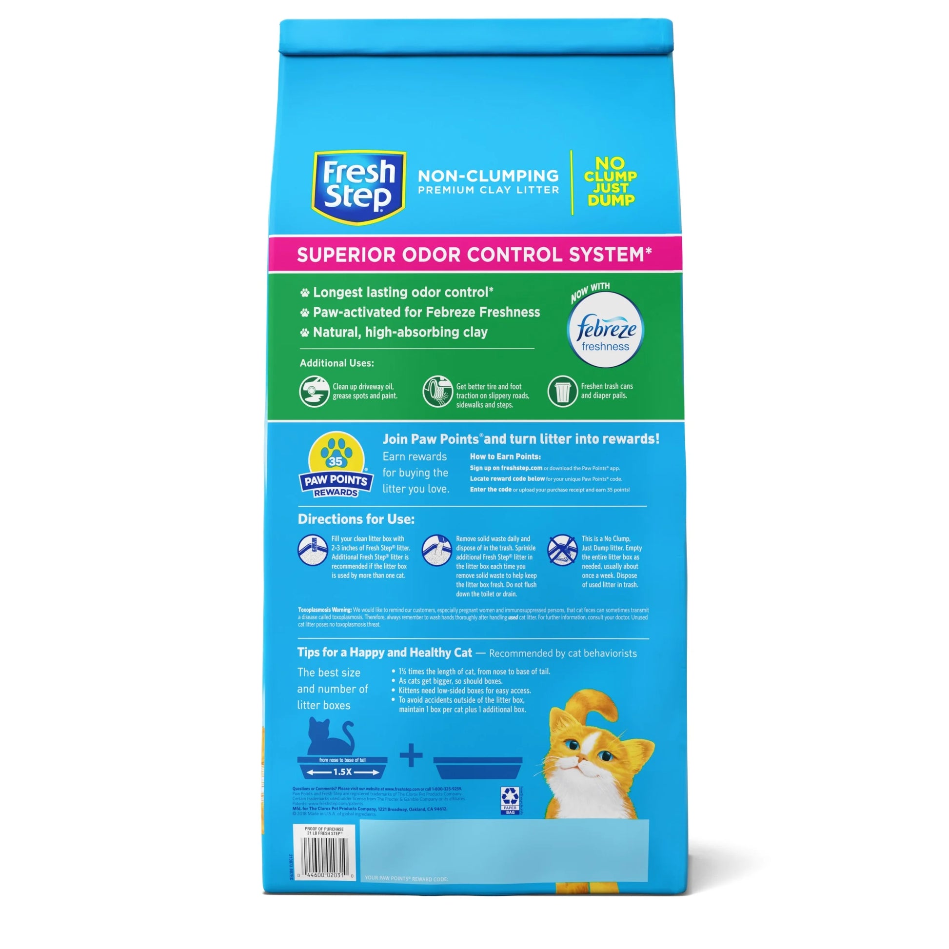 Non-Clumping Premium Cat Litter with Febreze Freshness, Scented - 21 Lbs