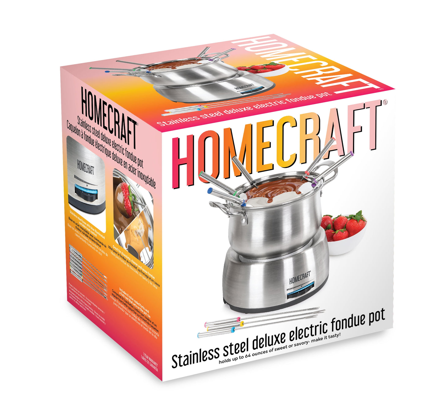 HCFP8SS 8-Cup Electric Fondue Set, Stainless Steel