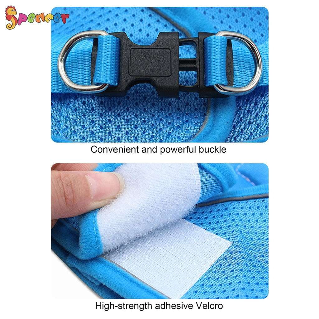 Adjustable No-Pull Pet Harness and Leash Set for Small Dogs and Cats - Reflective Mesh Soft Corduroy for Outdoor Walking and Travel, Pink, Medium