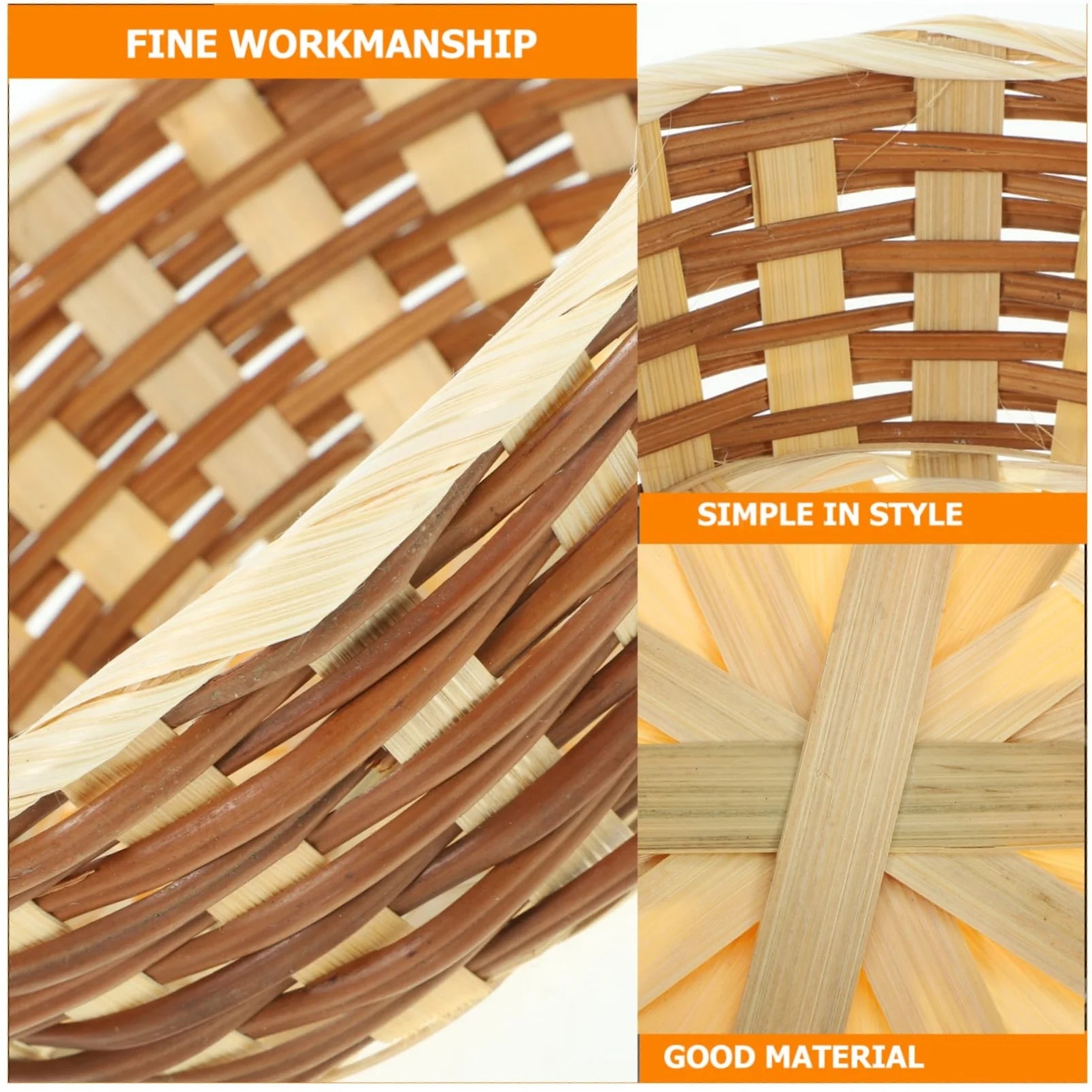 12 Pack round Gift Baskets, 6.5" Bamboo Small Bread & Fruit Baskets, Woven Bread Roll Baskets, Food Serving Baskets, Food Storage Basket for Kitchen Restaurant Display Decor