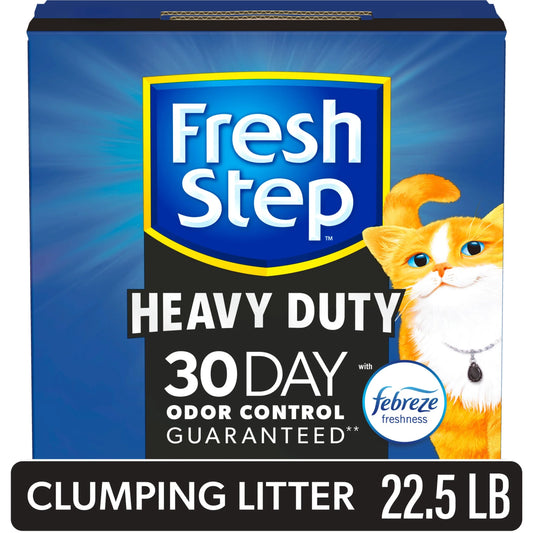 Heavy Duty Clumping Litter with Febreze Freshness, 30 Day Odor Control, 22.5 Lb