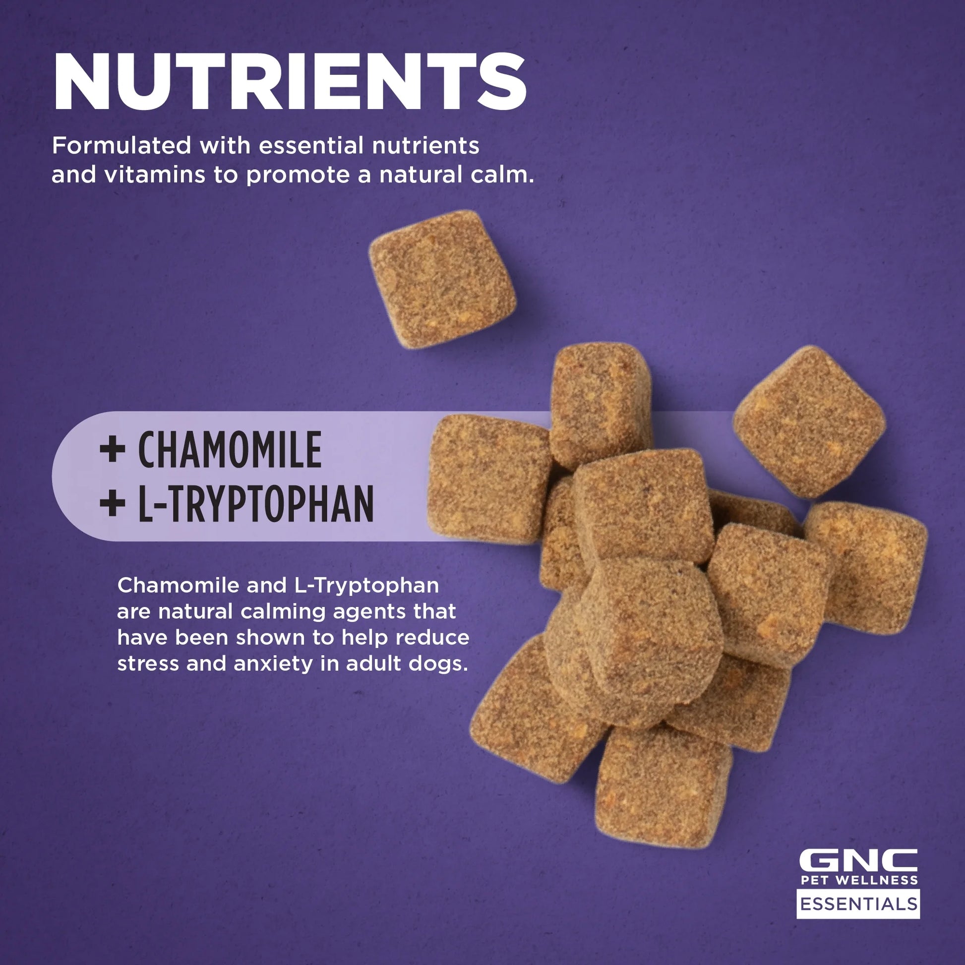 Pet Wellness Essentials Dog Calming & Relaxation for Stress Support Bacon Flavor Chews 60 Ct