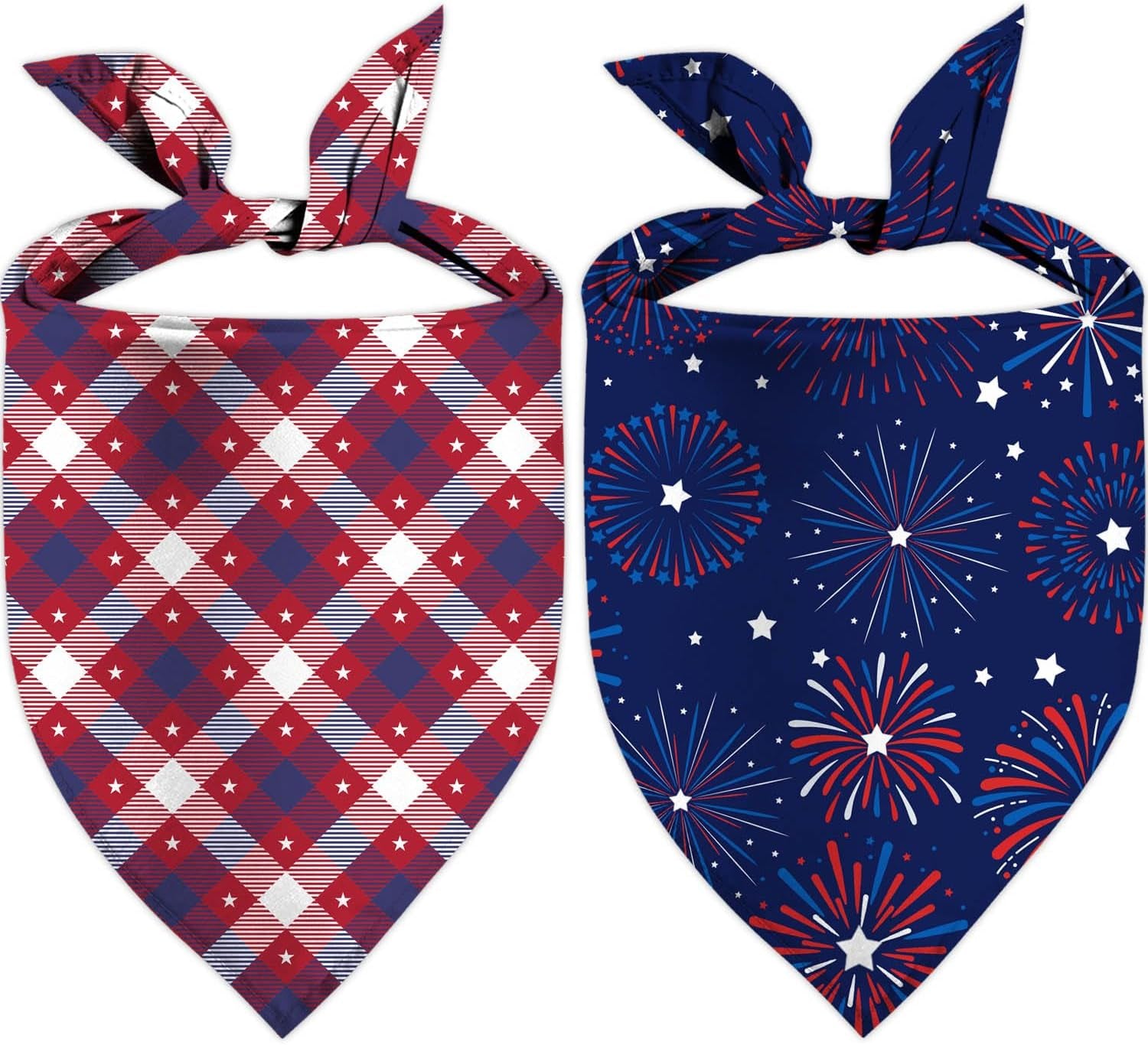 4Th of July Dog Bandanas, Adjustable American Flag Holiday Party Pet Decorations