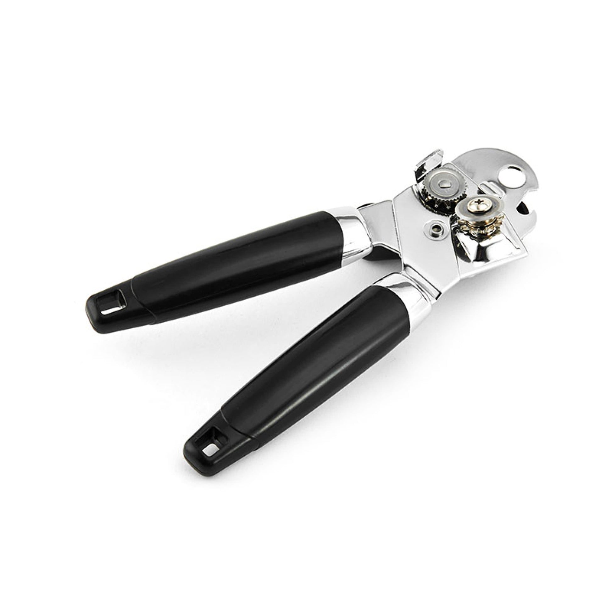 Professional Can Opener with Built in Bottle Opener in Black