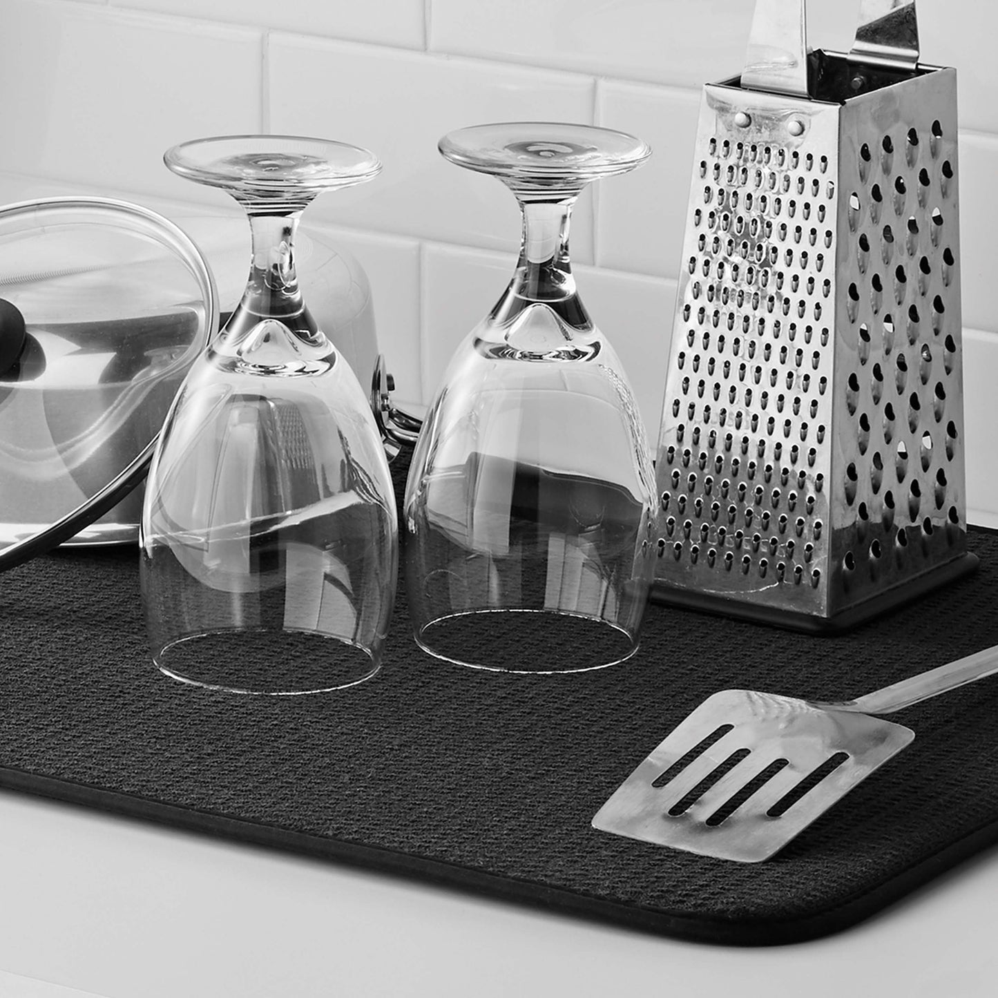 Microfiber Dish Drying Mat Black