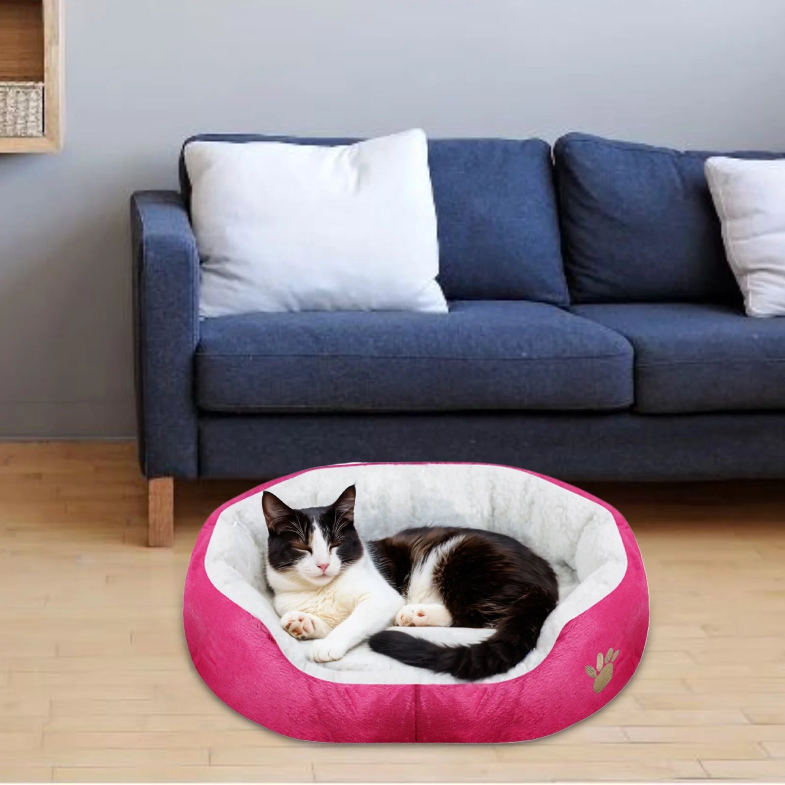 Dog Beds for Small Dogs Puppy Bed Pet Cats Bed with Removable Cushion for Indoor Cats Dogs