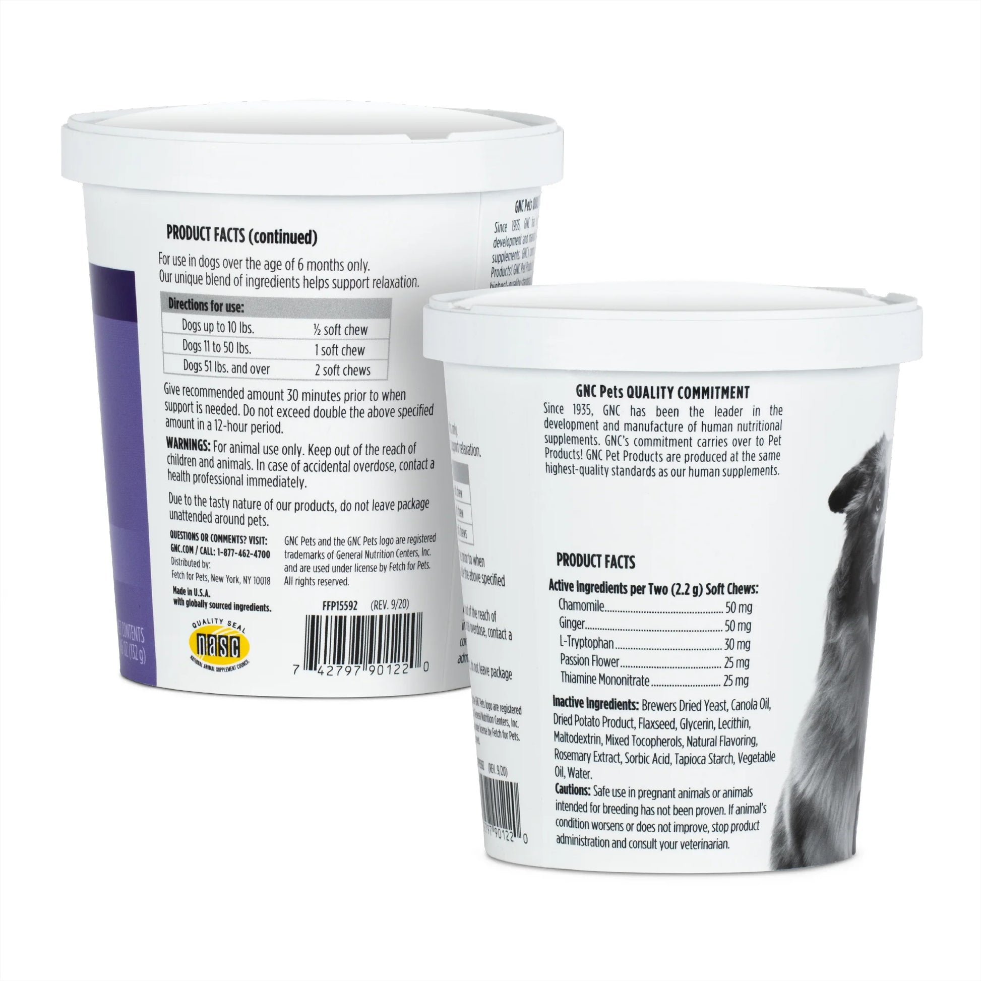 Pet Wellness Essentials Dog Calming & Relaxation for Stress Support Bacon Flavor Chews 60 Ct