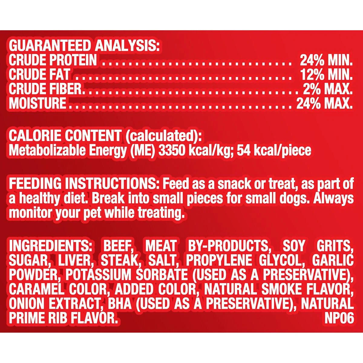 Prime Rib Beef Flavor Dog Treats, 35 Ounce Package