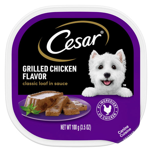 Classic Grilled Chicken Wet Dog Food in Sauce, 3.5 Oz Easy Peel Tray