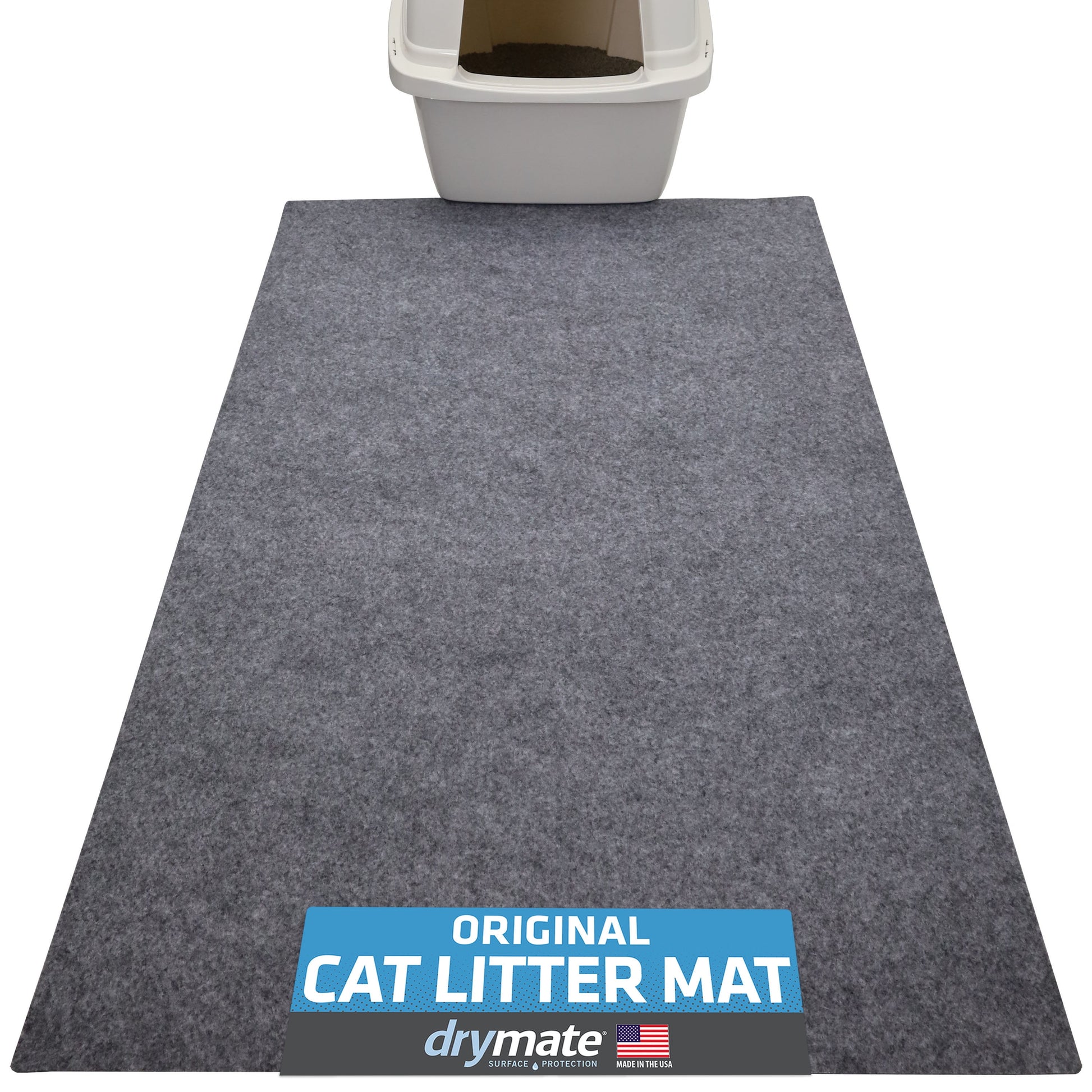 Jumbo Cat Litter Mat - 100% Phthalate and BPA Free; Machine Washable; Soft on Paws