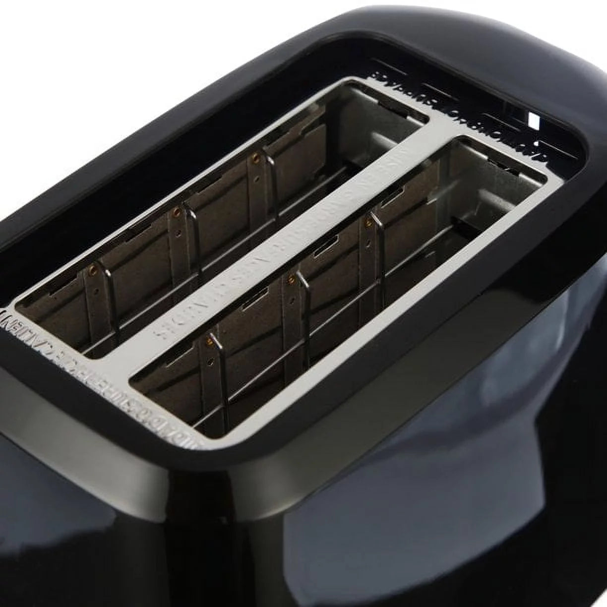 2-Slice Toaster with 6 Shade Settings and Removable Crumb Tray, Black