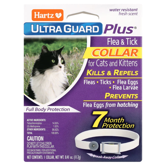 Ultraguard Plus Flea and Tick Collar for Cats and Kittens, 7-Month Protection, Single Unit