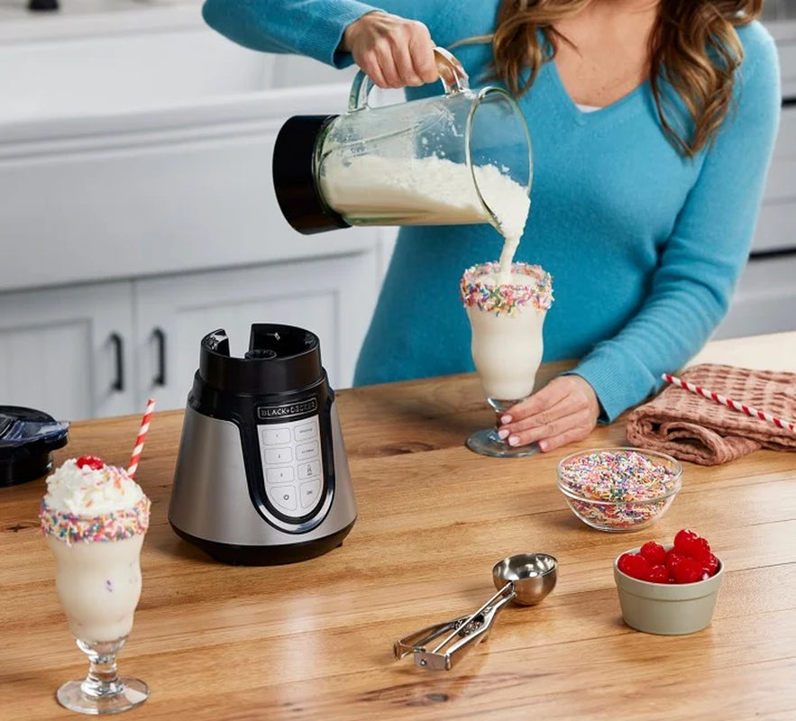 Quiet Blender, 48 Oz Glass Jar, Personal Jar, 1000W, 3 Speeds, 3 Auto Functions