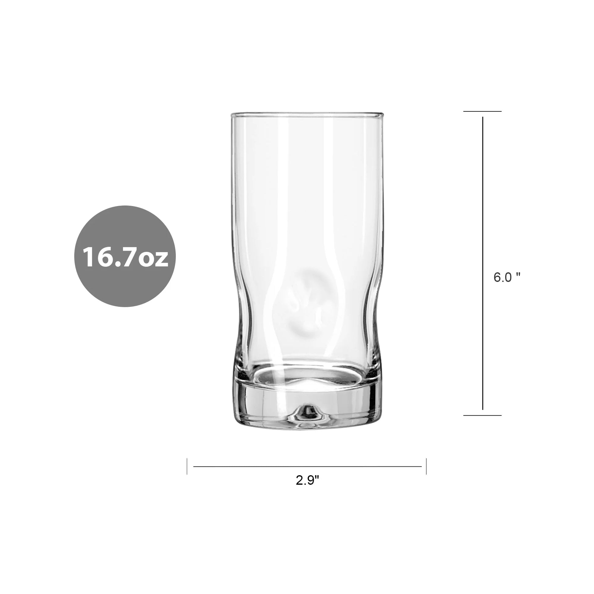 Lyra Glass Drinking Glasses, 4-Piece Set