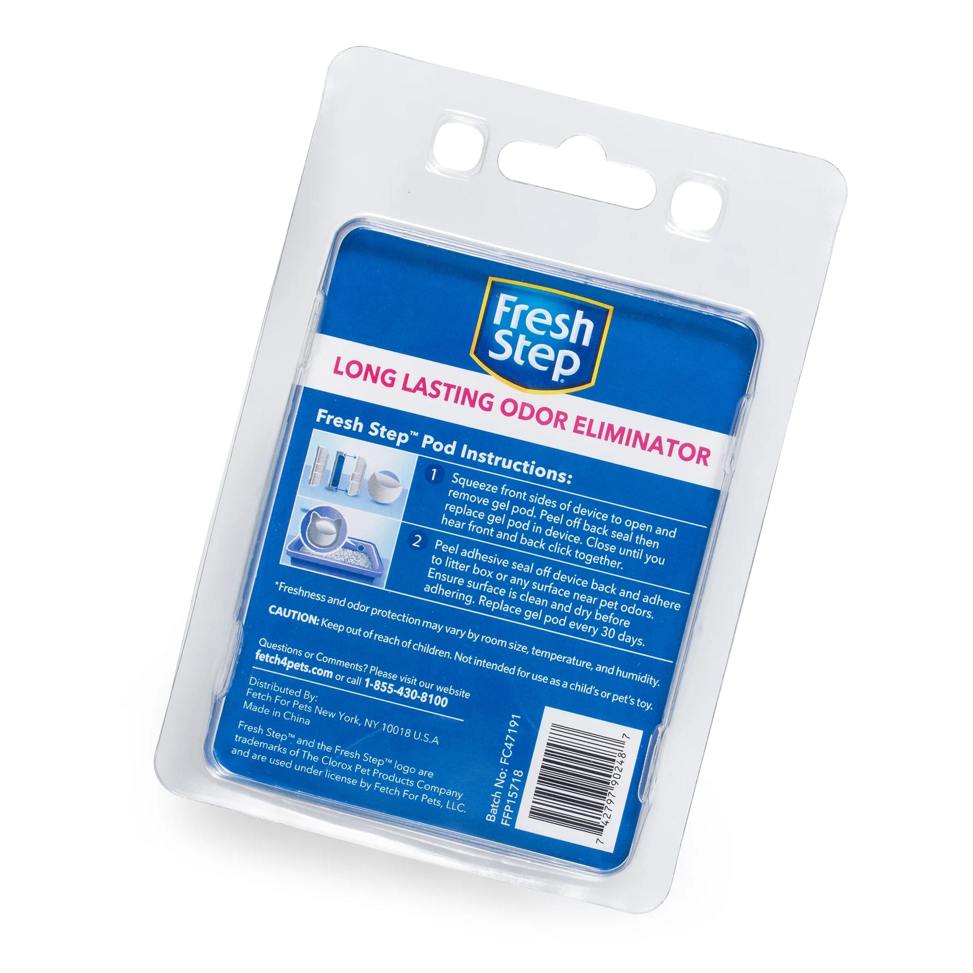 Litter Box Deodorizing Gel Pods, Cat Litter Box Deodorizer 1 Adhesive Pod 2 Refills