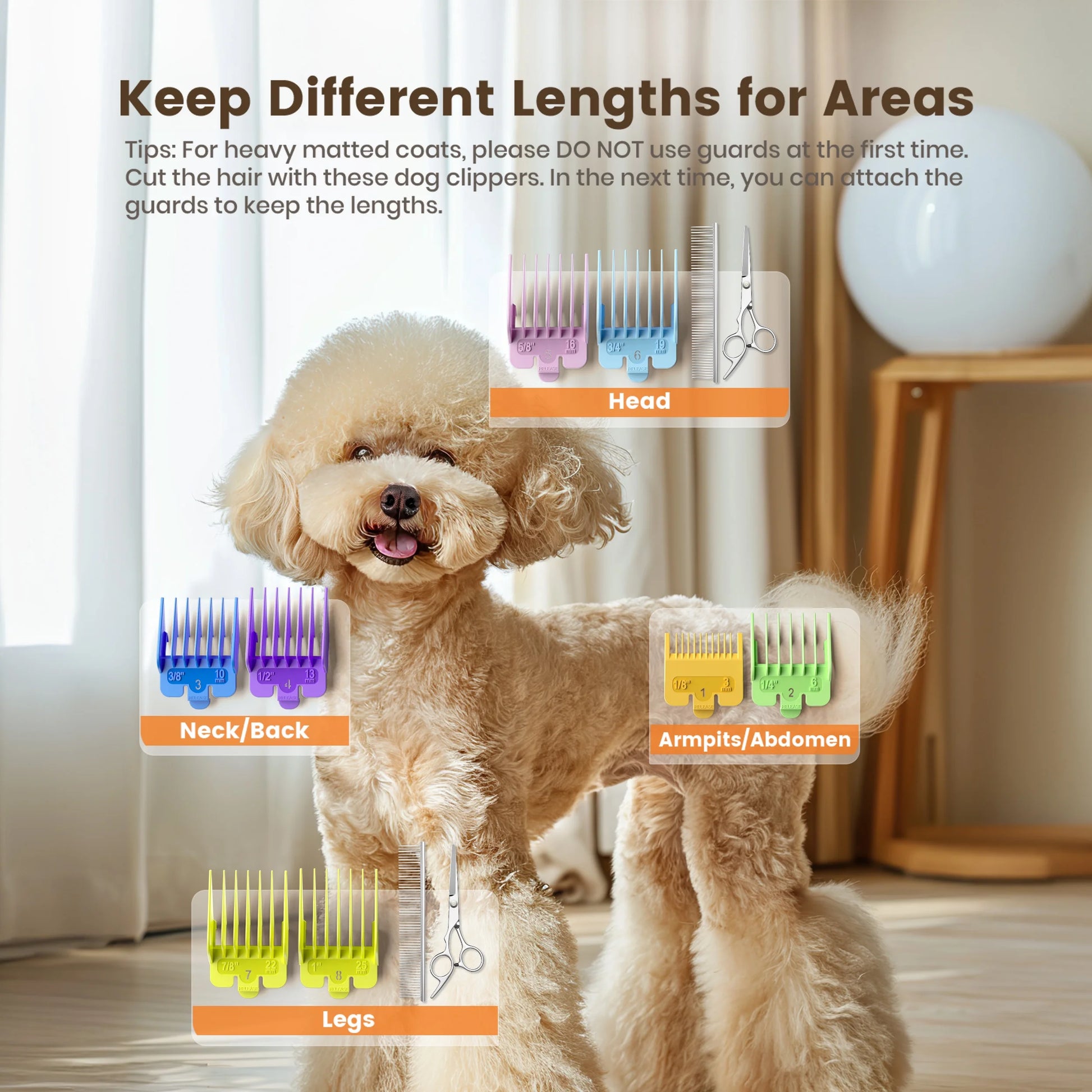 Professional Dog Grooming Clippers Kit, 2 Speed Heavy Duty Cordless Hair Shears Trimmers for Thick Heavy Coats,With Metal Blade for Dogs Cats Animals, All Metal Design Pet Clippers Electric