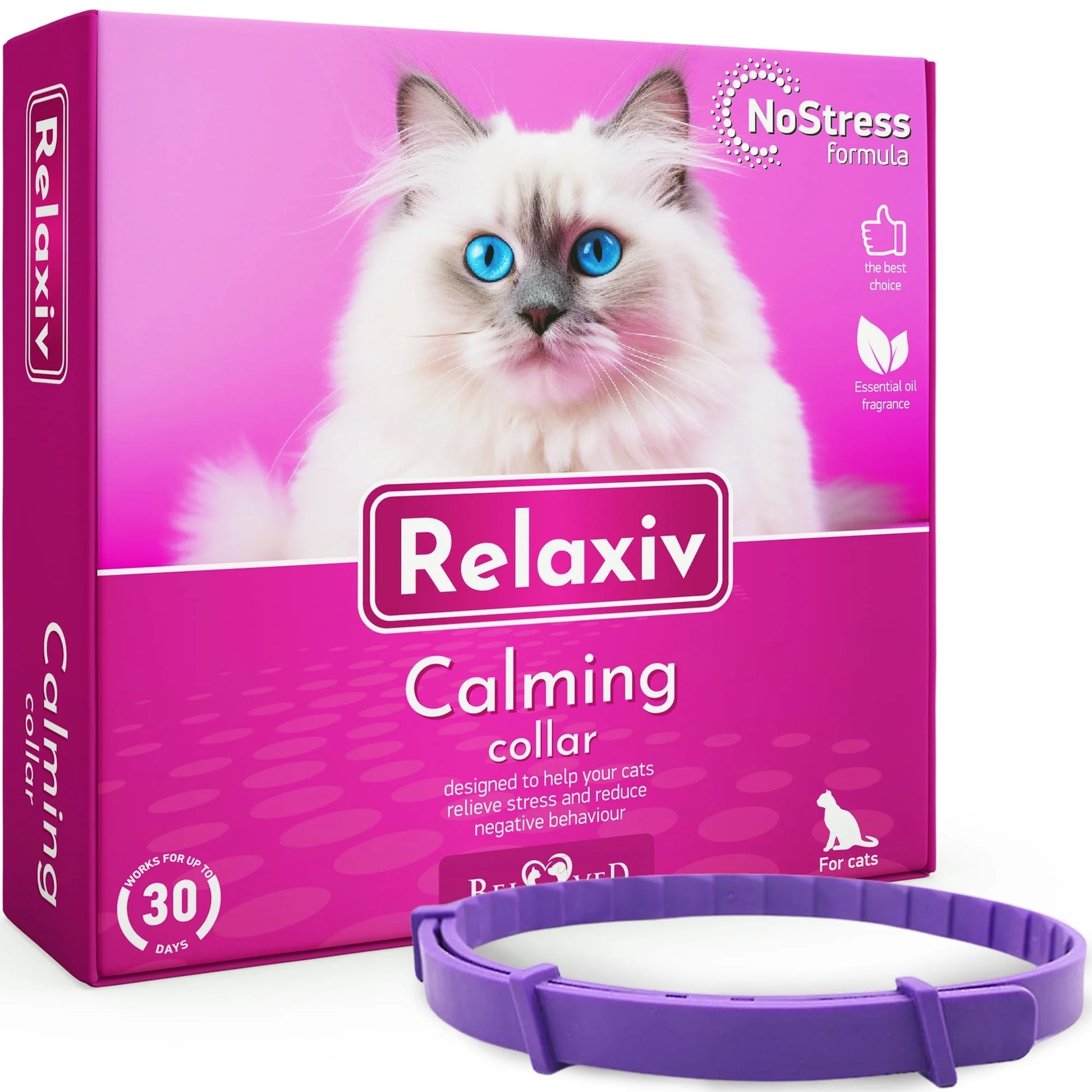 Cat Calming Collar and Anti-Anxiety Solutions - Feline Pheromone Collars for Stress Relief, Behavioral Issues, and Aggression Management