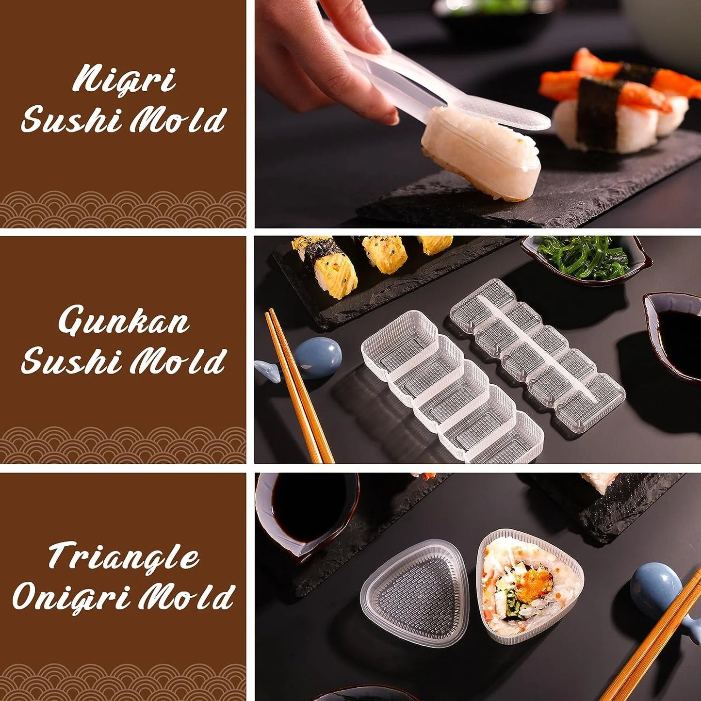 Sushi Making Kit,  22 in 1 Sushi Maker Bazooker Roller Tools with Bamboo Mats