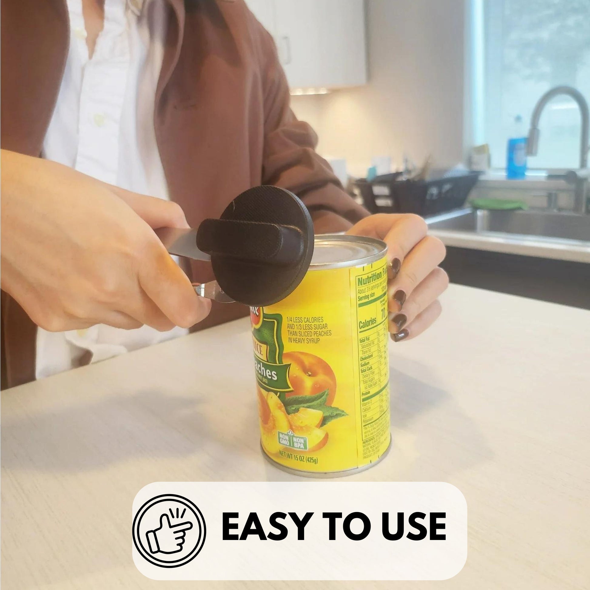 Stainless Steel Can Opener, Black