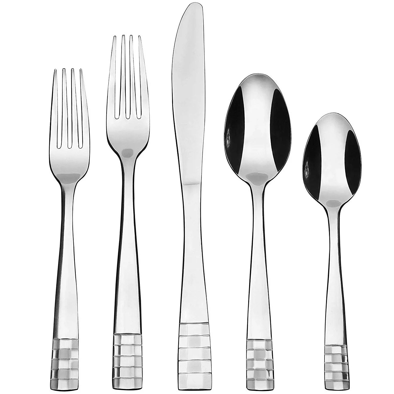 40 Pieces Flatware Set Service for 8, Stainless Steel Silverware Cutlery, Utensil Set for Home Kitchen, Include Fork Knife Spoon, Dishwasher Safe
