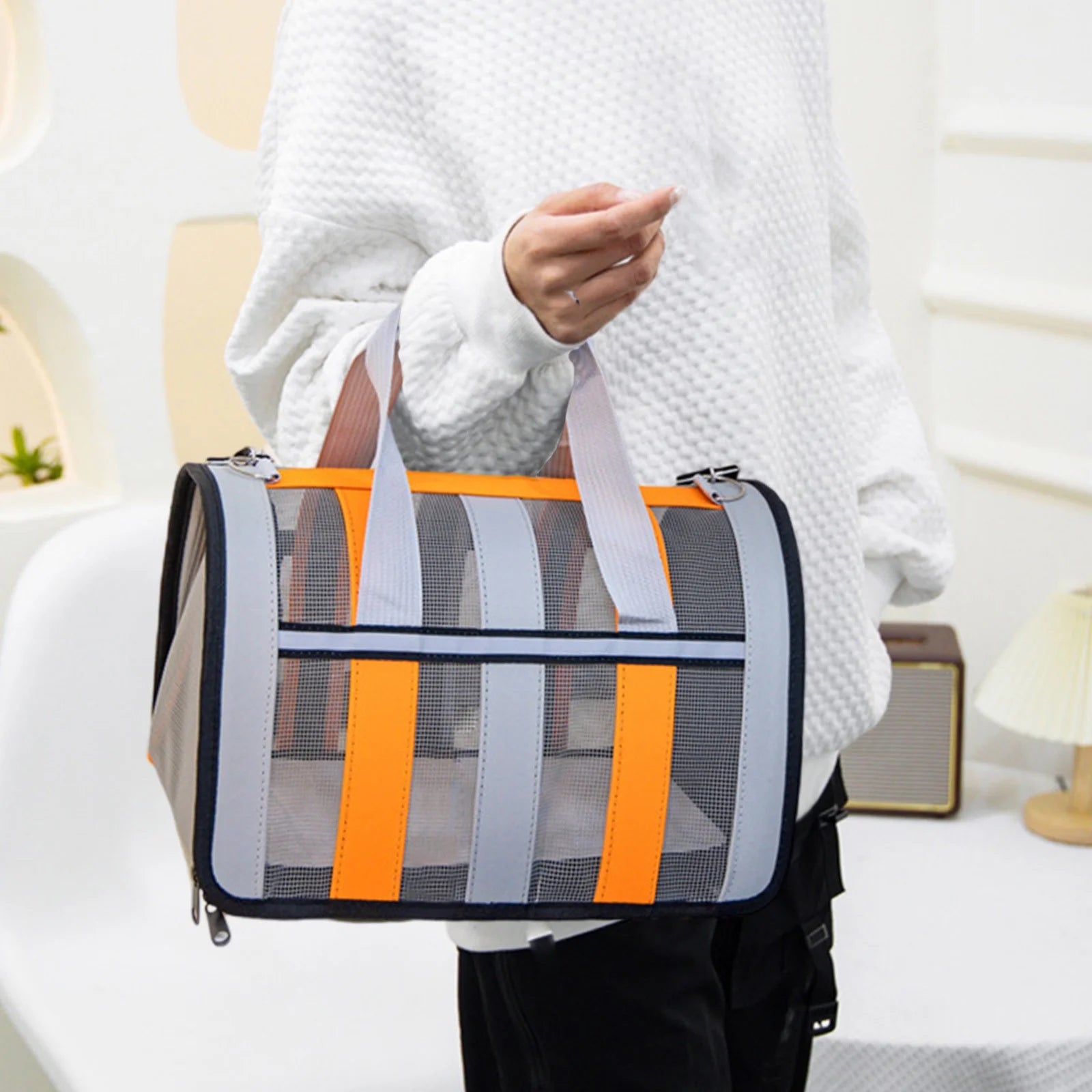 Soft-Sided Pet Carrier for Small to Medium Cats and Dogs up to 15 lbs - Foldable Travel Carrier for Puppies