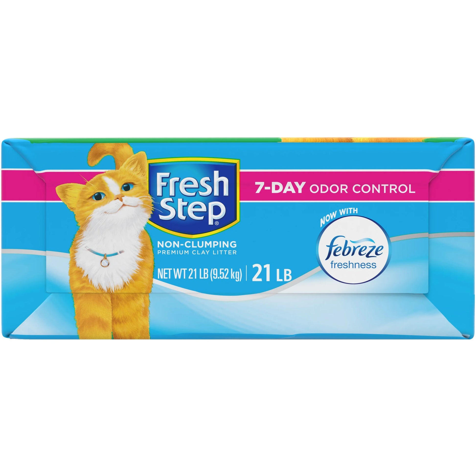 Non-Clumping Premium Cat Litter with Febreze Freshness, Scented - 21 Lbs